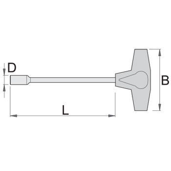 Unior ključ nasadni sa T-ručicom 10mm 193N 608288-1