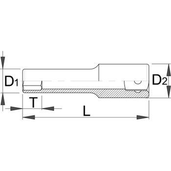 Unior ključ nasadni dugi prihvat 1/2 19mm 190/1L12p 610771-1