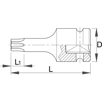 Unior ključ nasadni IMPACT sa nastavkom sa TX profilom prihvat 1/2 TX40 231/4ATX 612875-1