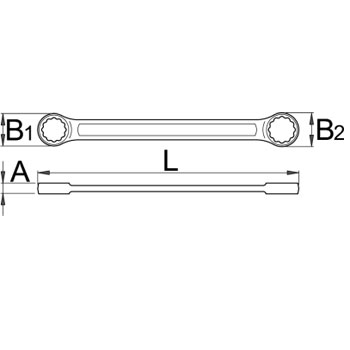 Unior ključ okasti ravni 13x17 182/2A 613223-1