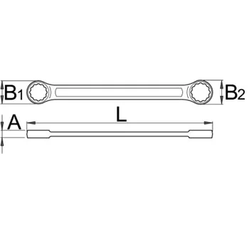 Unior ključ okasti ravni 13x17 182/2A 613223-1