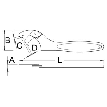 Unior ključ kukasti podešavajući 35-50 255/2F 615028-1