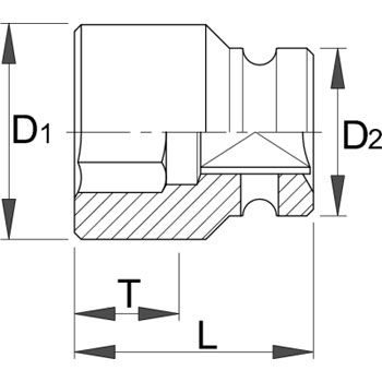 Unior ključ nasadni IMPACT prihvat 1 22mm 233/4 6p 615195-1