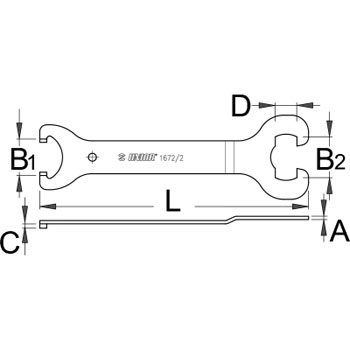 Unior ključ za pogonski ležaj, za starije modele pogonskih ležaja 1672/2 618414-1