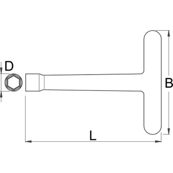 Unior ključ nasadni sa T-ručicom izolovani dugi 13 196/2LVDEDP 619152-1