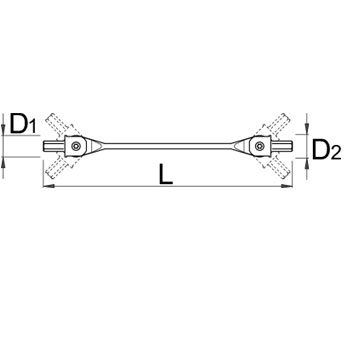 Unior ključ dvostrani, zglobni sa imbus profilom 3x4 202/2AHX 619870-1
