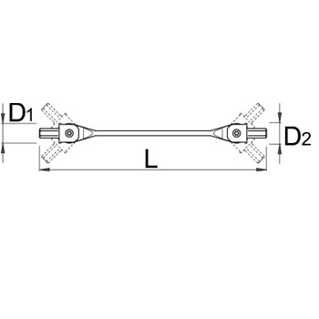 Unior ključ dvostrani zglobni sa imbus profilom 1/8