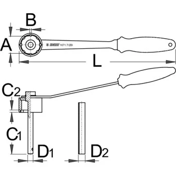 Unior ključ za pogonski ležaj Truvativ® sa ručicom 1671.7/2BI 620206 Unior ključ za pogonski ležaj Truvativ® sa ručicom 1671.7/2BI 620206
