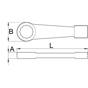 Unior ključ okasti udarni 100mm 184/7 620511-1