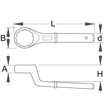Unior ključ okasti jednostrani, savijeni 95mm 178/2 620837 Unior ključ okasti jednostrani, savijeni 95mm 178/2 620837