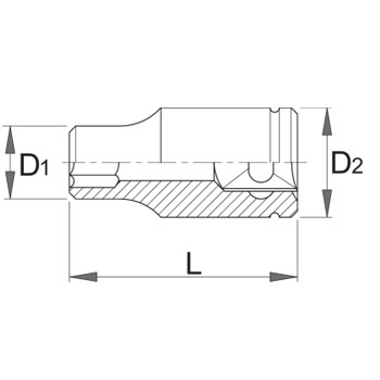 Unior ključ nasadni za navrtku amortizera 30mm 1783/1 6P 624218-1