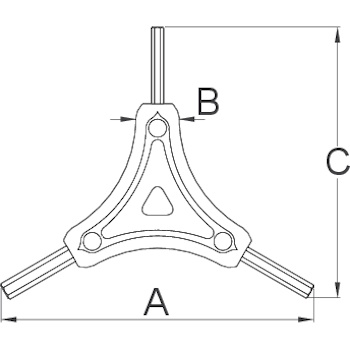 Unior ključ imbus trokraki 2x2.5x3mm 1781/2HX-US 624908-3
