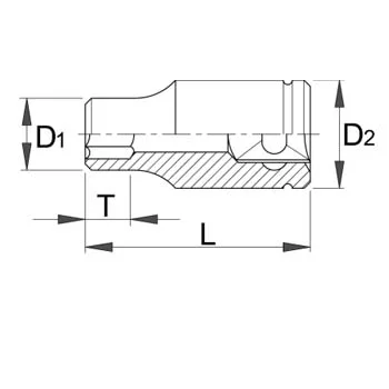 Unior ključ nasadni dvanaestougaoni 8mm prihvat 1/4 188/2 12p 616863-1
