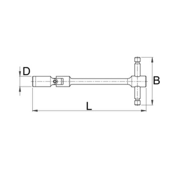Unior ključ nasadni zglobni sa T ručicom 24mm 194/1A1 608110-1