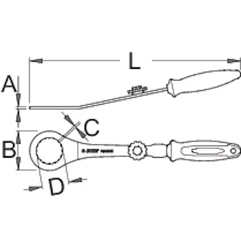 Unior ključ okasti za patronu pogona sa 16 zareza 1609/2BI-US 624903 Unior ključ okasti za patronu pogona sa 16 zareza 1609/2BI-US 624903