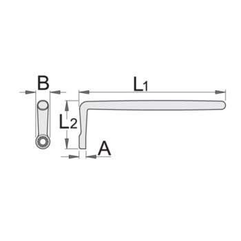 Unior ključ okasti jednostrani izolovani savijen pod uglom od 90° 13mm 180/2AVDP 619125-1