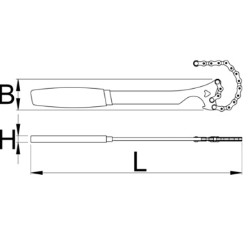 Unior ključ sa lancem za skidanje zadnjih lančanika sa jednom brzinom 323mm 1659/2DP-US 628902-2