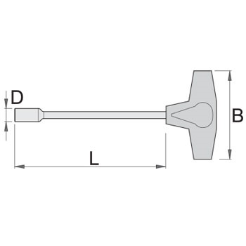 Unior ključ nasadni sa T-ručicom 9mm 193N 608287-1