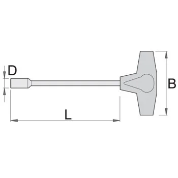 Unior ključ nasadni sa T-ručicom 6mm 193N 608284-1