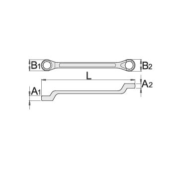 Unior ključ za skelu za bezbedan rad na visini 21 x 22mm 179/2-H 626161-1