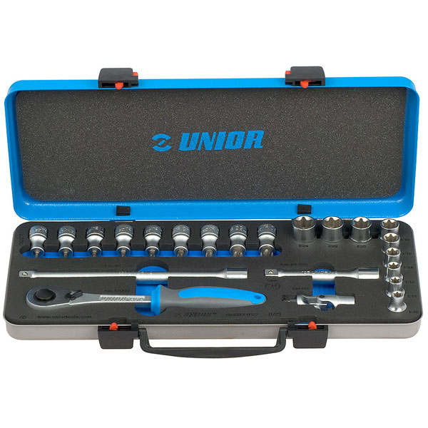 Unior ključevi nasadni i nastavci, prihvat 1/2, u metalnoj kutiji 190BITX1P22 611945 Unior ključevi nasadni i nastavci, prihvat 1/2, u metalnoj kutiji 190BITX1P22 611945