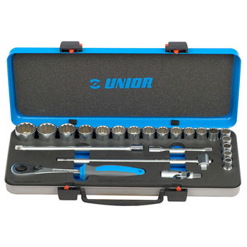 Unior ključevi nasadni, prihvat 1/2, u metalnoj kutiji 190BI12P23 615327 Unior ključevi nasadni, prihvat 1/2, u metalnoj kutiji 190BI12P23 615327