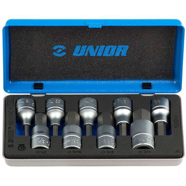 Unior ključevi nasadni sa imbus profilom, prihvat 1/2, colovni, u metalnoj kutiji 192/14INCH 621759 Unior ključevi nasadni sa imbus profilom, prihvat 1/2, colovni, u metalnoj kutiji 192/14INCH 621759