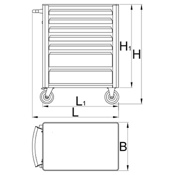 Unior kolica za alat Eurovision MOTO sa 7 fioka 940EV4-MOTO 627651-1