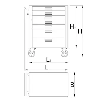 Unior kolica za alat Euromotion sa 7 fioka 940EM1 Unior kolica za alat Euromotion sa 7 fioka 940EM1