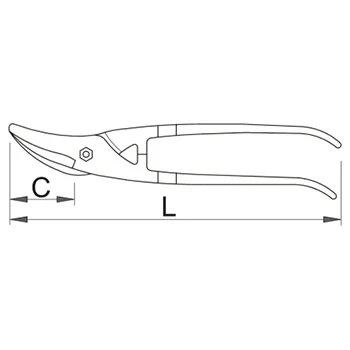 Unior makaze za lim univerzalne leve 563L-PLUS/7DP 615040-1