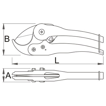 Unior makaze za sečenje PVC cevi 210mm 583/6 609405-1