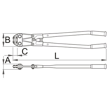 Unior makaze za betonsko gvožđe sa izmenljivim trougaonim nožem 900mm 596PLUS/6G 615257-1