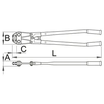 Unior makaze za betonsko gvožđe sa izmenljivim trougaonim nožem 750mm 596PLUS/6G 615256-1