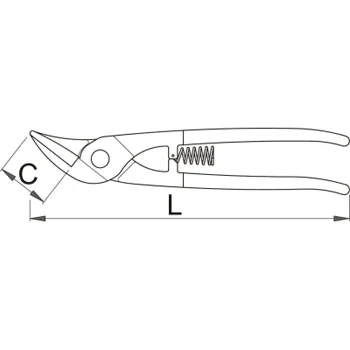 Unior makaze za lim za rupe 250mm 566R/7P 609333-1