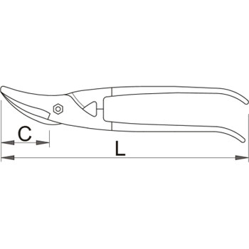 Unior makaze za lim za rupe 280mm 572L/7PR 615042-1