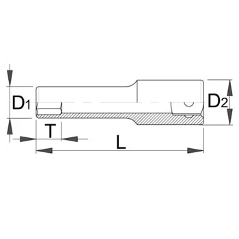 Unior ključ nasadni dugi 17mm 190/1L12p prihvat 1/2