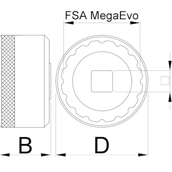 Unior nasadni ključ za patronu pogona MegaEvo 52mm 1671.MEVO 627622-4