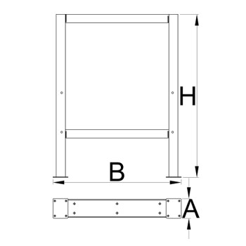 Unior noga za modularni radni sto 990L 625628 Unior noga za modularni radni sto 990L 625628