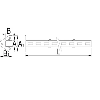 Unior nosač obostrani (srednji) za panoe alata za radne stolove 990SM 625650-1