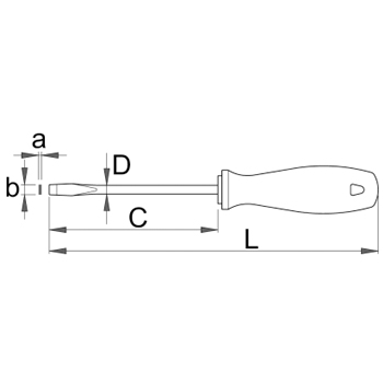 Unior odvijač 605CR pljosnati 1,2x6,5 616355-1