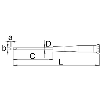 Unior odvijač pljosnati za elektroniku 0,4x2,5x75 605E 608299-1