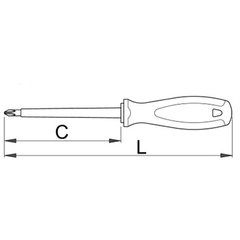 Unior odvijač VDE TBI, SLIM, ravno-krstasti (SL-PH), izolovan SLPH2 611VDETBI 624072-1