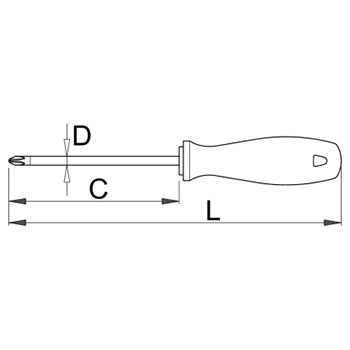 Unior odvijač CR krstasti PH1x80 615CR 616364-1