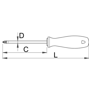 Unior odvijač 625CR krstasti PZ1x80 616394-1