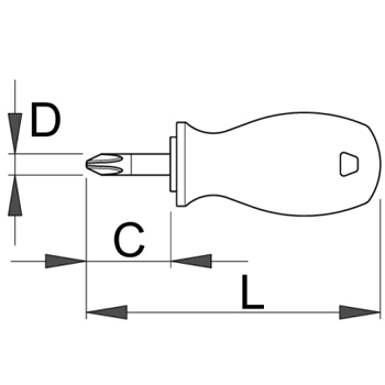 Unior odvijač 626CR krstasti PH2x25 616398-1