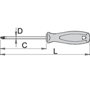 Unior odvijač krstasti PH3 za bezbedan rad na visini 615TBI-H 626243-1