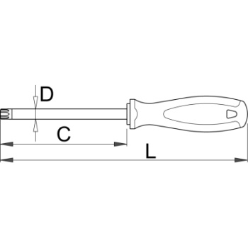 Unior odvijač TBI sa TX 40 profilom 621TBI 611732 Unior odvijač TBI sa TX 40 profilom 621TBI 611732