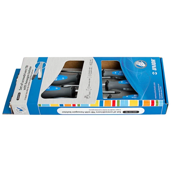 Unior odvijači TBI sa OK ojačanjem u garnituri set 5 komada 600CS5TBI 614007 Unior odvijači TBI sa OK ojačanjem u garnituri set 5 komada 600CS5TBI 614007