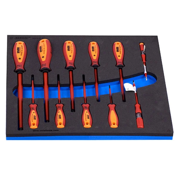 Unior odvijači VDE TBI pljosnati i ispitivači napona u SOS ulošku 964VDE8A 621800 Unior odvijači VDE TBI pljosnati i ispitivači napona u SOS ulošku 964VDE8A 621800