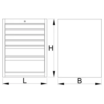 Unior širi orman za alat - 6 fioka 990WD6LC100 627059 Unior širi orman za alat - 6 fioka 990WD6LC100 627059